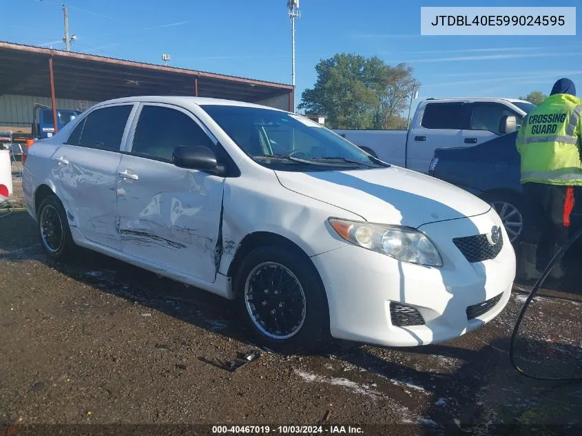 2009 Toyota Corolla VIN: JTDBL40E599024595 Lot: 40467019