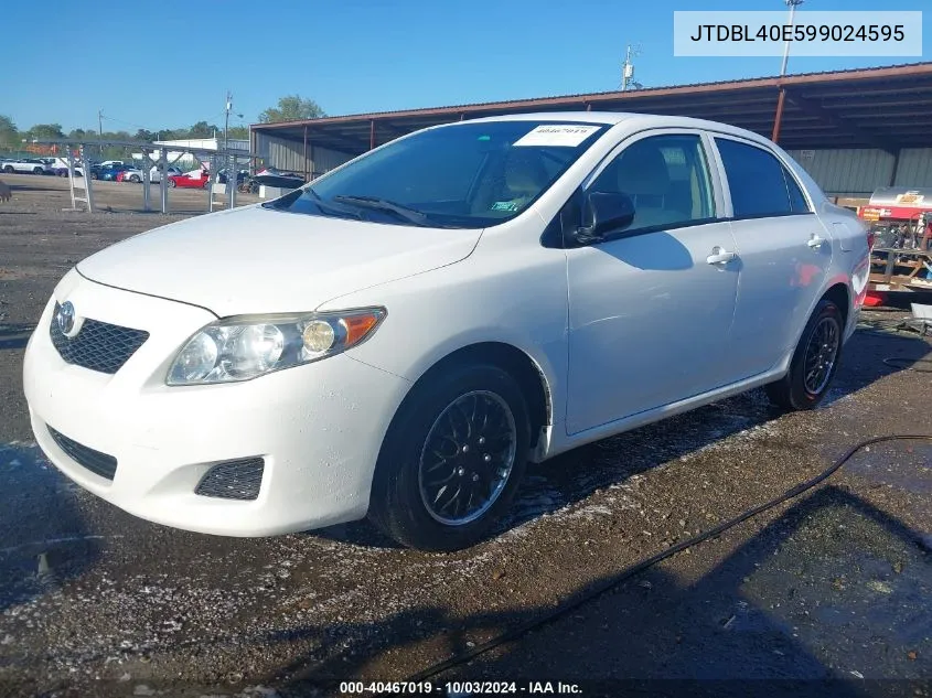 2009 Toyota Corolla VIN: JTDBL40E599024595 Lot: 40467019