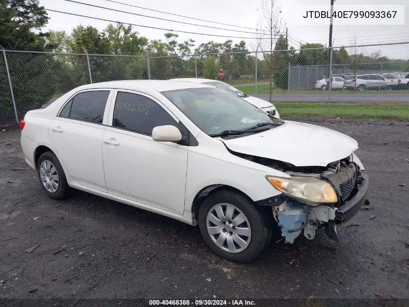 2009 Toyota Corolla Le VIN: JTDBL40E799093367 Lot: 40468388