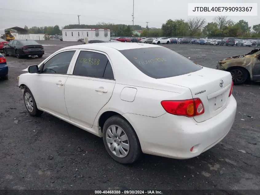 2009 Toyota Corolla Le VIN: JTDBL40E799093367 Lot: 40468388