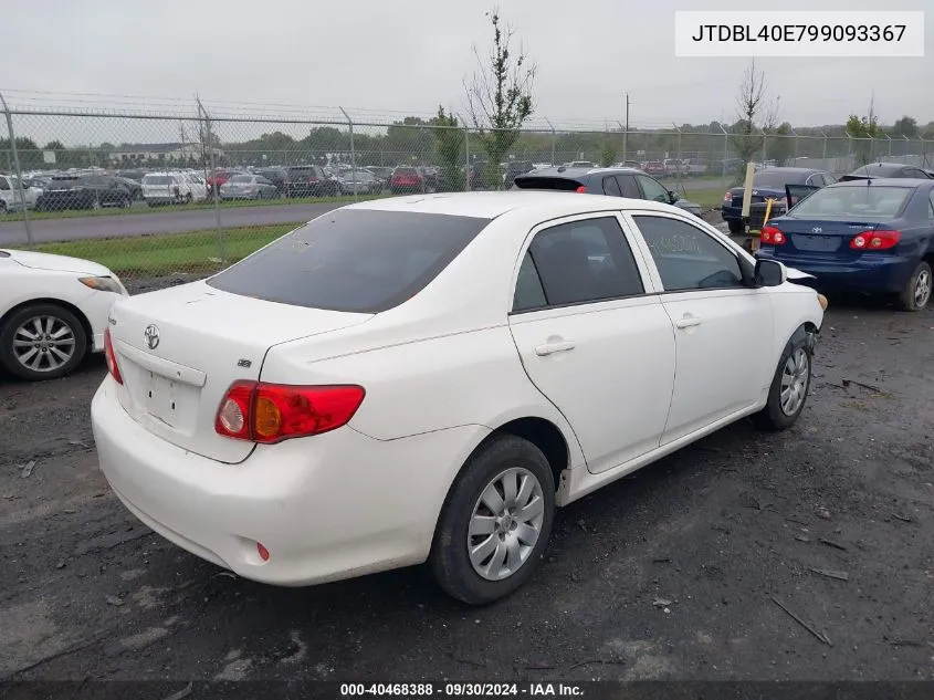 2009 Toyota Corolla Le VIN: JTDBL40E799093367 Lot: 40468388