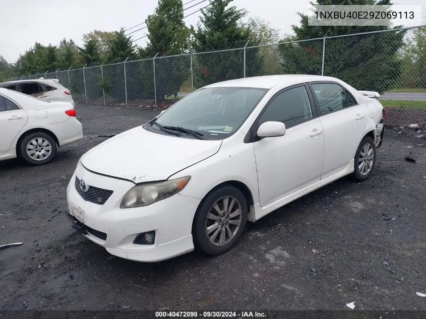 2009 Toyota Corolla S VIN: 1NXBU40E29Z069113 Lot: 40472098