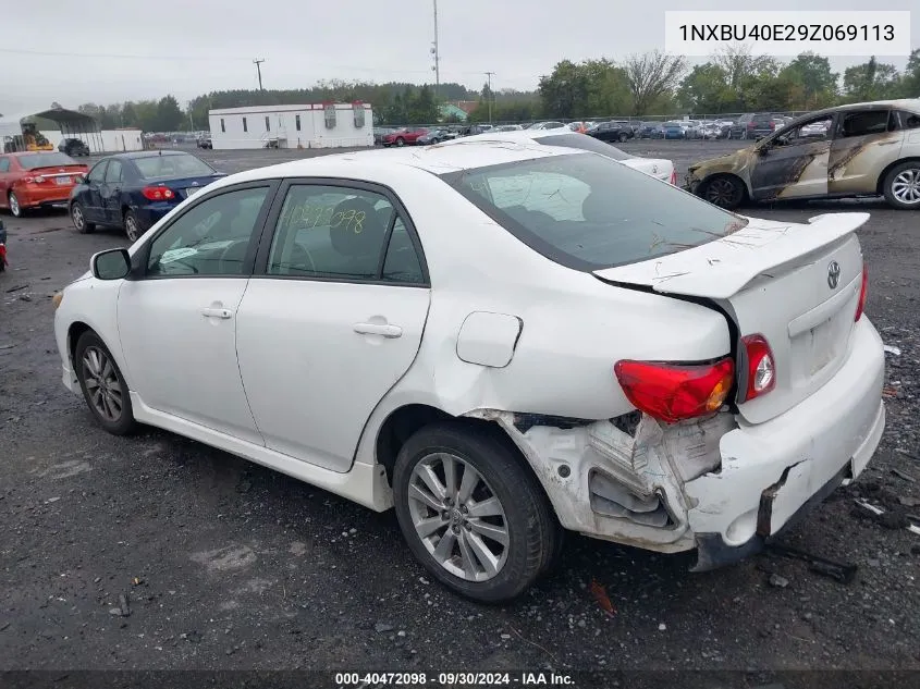 2009 Toyota Corolla S VIN: 1NXBU40E29Z069113 Lot: 40472098