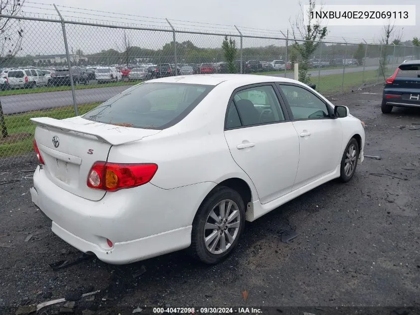 2009 Toyota Corolla S VIN: 1NXBU40E29Z069113 Lot: 40472098