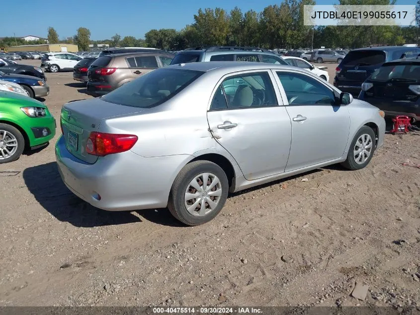 2009 Toyota Corolla Le VIN: JTDBL40E199055617 Lot: 40475514