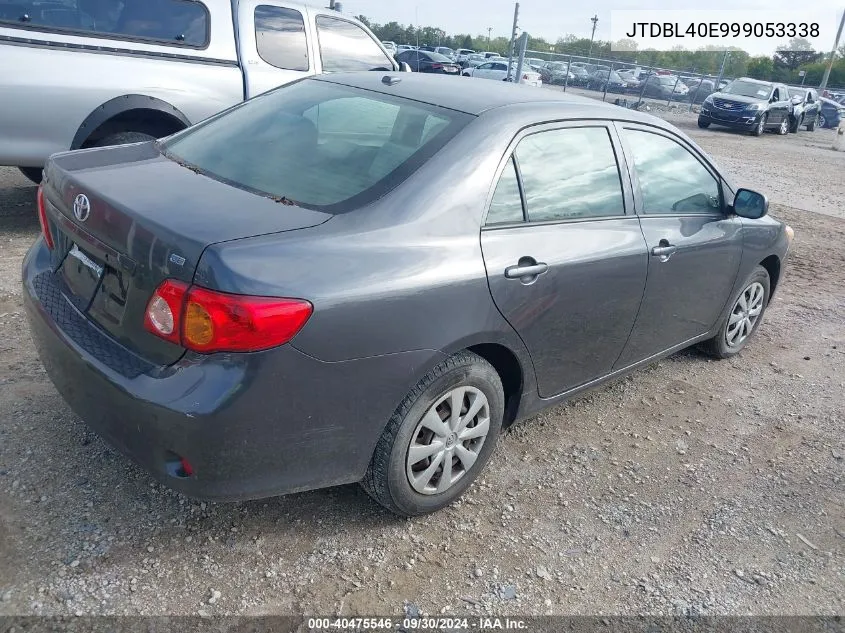 2009 Toyota Corolla Le VIN: JTDBL40E999053338 Lot: 40475546