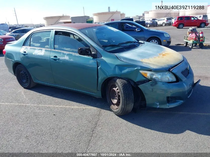 2009 Toyota Corolla Le VIN: 1NXBU40E39Z119288 Lot: 40477607