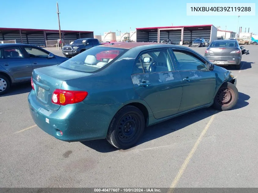 1NXBU40E39Z119288 2009 Toyota Corolla Le