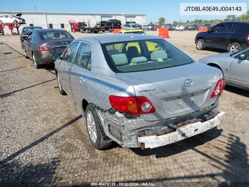 2009 Toyota Corolla Le VIN: JTDBL40E49J004143 Lot: 40478139