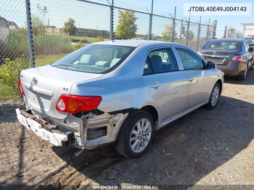 2009 Toyota Corolla Le VIN: JTDBL40E49J004143 Lot: 40478139