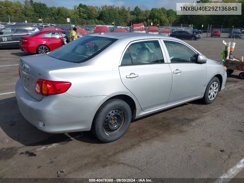 1NXBU40E29Z136843 2009 Toyota Corolla Le