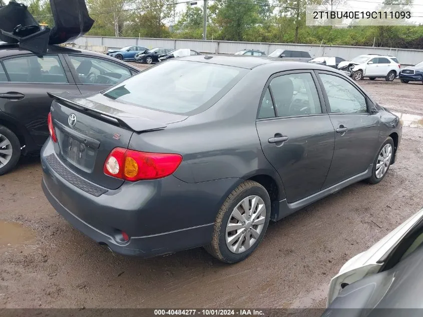 2009 Toyota Corolla S VIN: 2T1BU40E19C111093 Lot: 40484277