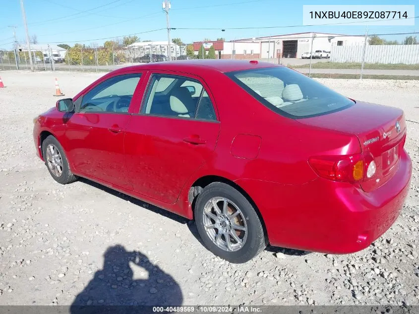 2009 Toyota Corolla Le VIN: 1NXBU40E89Z087714 Lot: 40489569