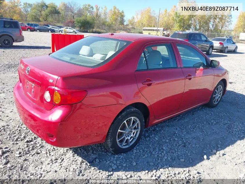 1NXBU40E89Z087714 2009 Toyota Corolla Le