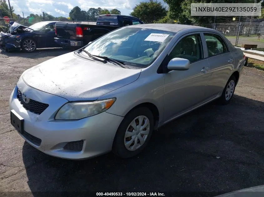 2009 Toyota Corolla Le VIN: 1NXBU40E29Z135059 Lot: 40490533