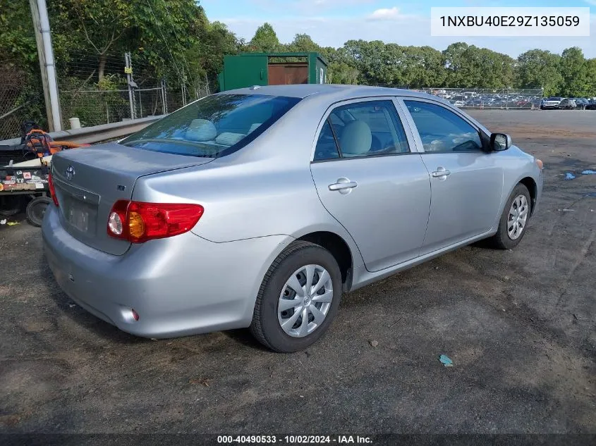 2009 Toyota Corolla Le VIN: 1NXBU40E29Z135059 Lot: 40490533