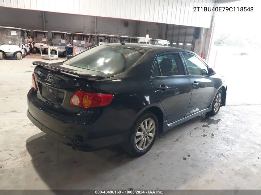 2009 Toyota Corolla S VIN: 2T1BU40E79C118548 Lot: 40496169