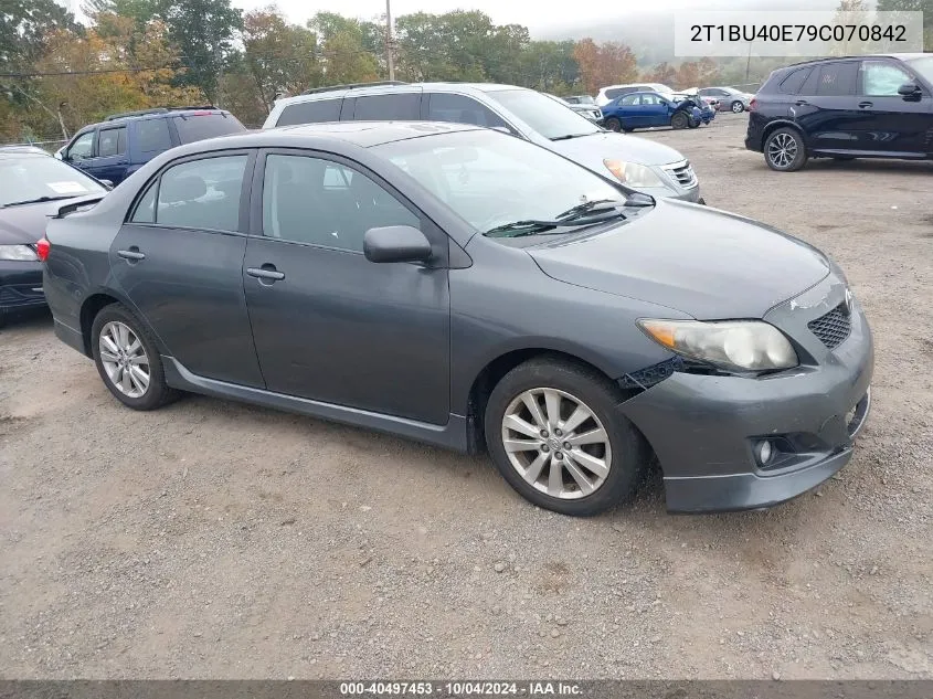 2009 Toyota Corolla S VIN: 2T1BU40E79C070842 Lot: 40497453