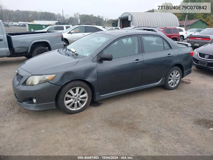 2009 Toyota Corolla S VIN: 2T1BU40E79C070842 Lot: 40497453