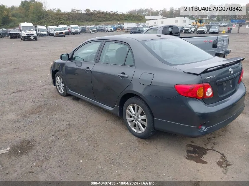 2009 Toyota Corolla S VIN: 2T1BU40E79C070842 Lot: 40497453