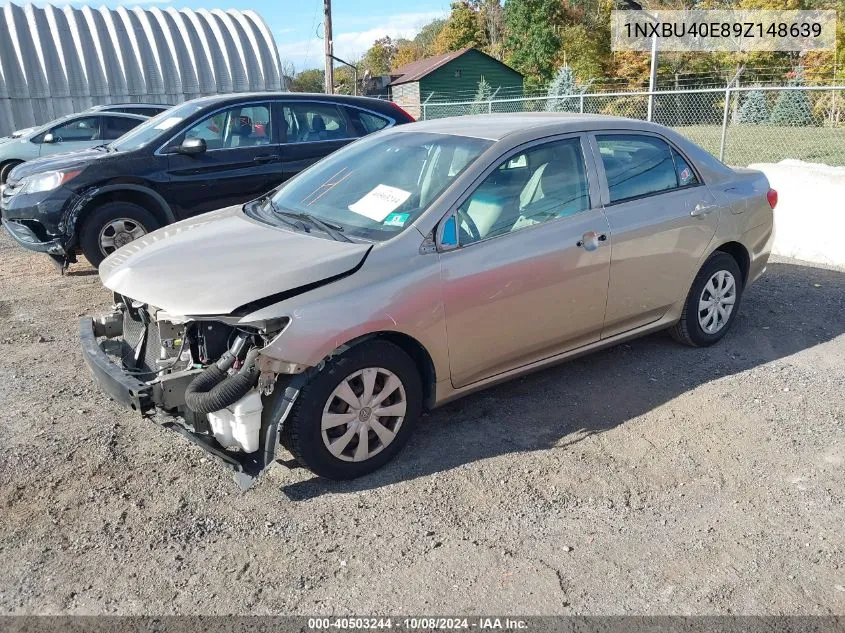 2009 Toyota Corolla Le VIN: 1NXBU40E89Z148639 Lot: 40503244