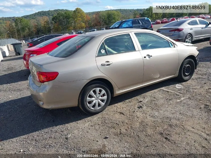 2009 Toyota Corolla Le VIN: 1NXBU40E89Z148639 Lot: 40503244