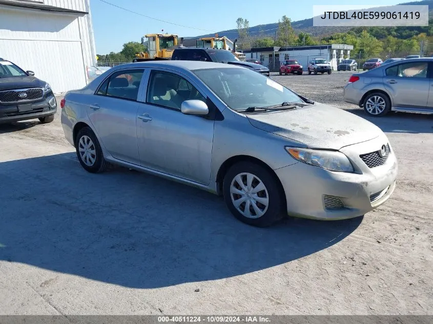 2009 Toyota Corolla Le/Xle VIN: JTDBL40E599061419 Lot: 40511224