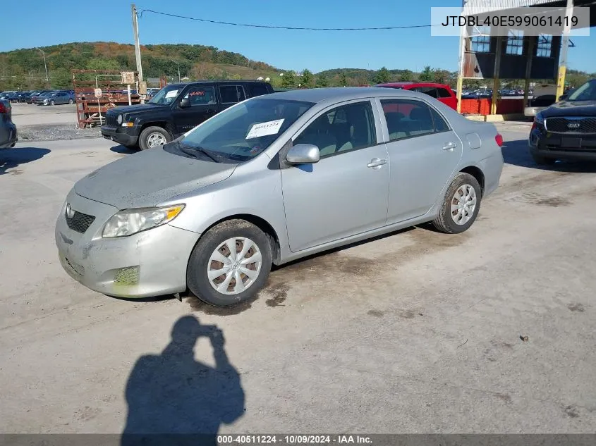 2009 Toyota Corolla Le/Xle VIN: JTDBL40E599061419 Lot: 40511224