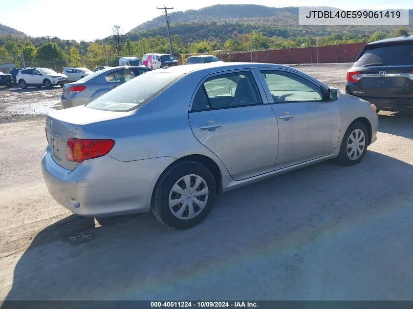 2009 Toyota Corolla Le/Xle VIN: JTDBL40E599061419 Lot: 40511224