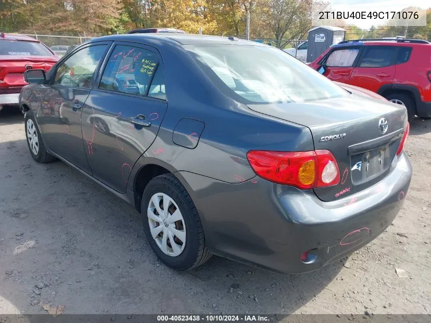 2009 Toyota Corolla VIN: 2T1BU40E49C171076 Lot: 40523438