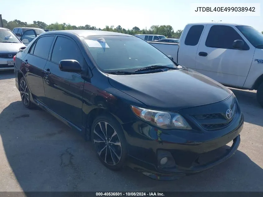 2009 Toyota Corolla Le VIN: JTDBL40E499038942 Lot: 40536501