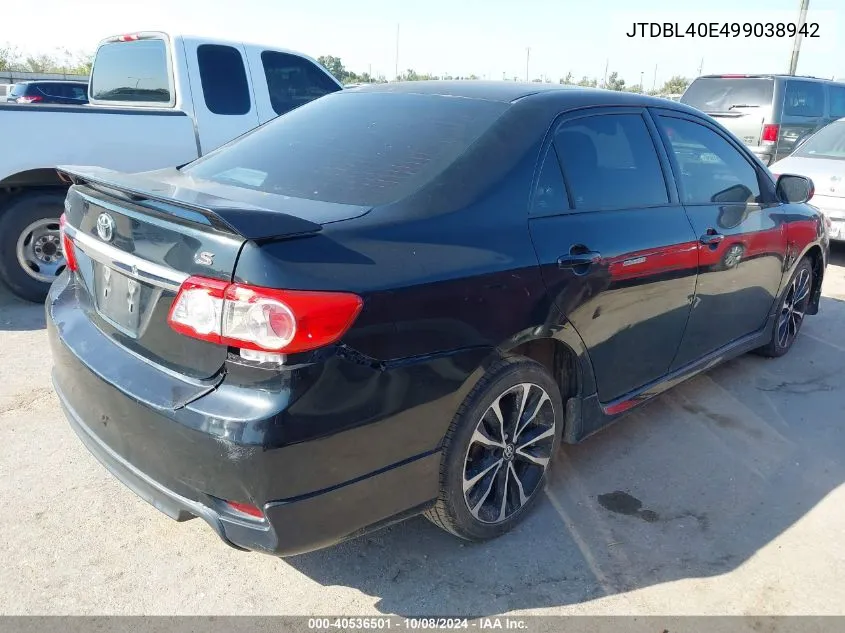 2009 Toyota Corolla Le VIN: JTDBL40E499038942 Lot: 40536501