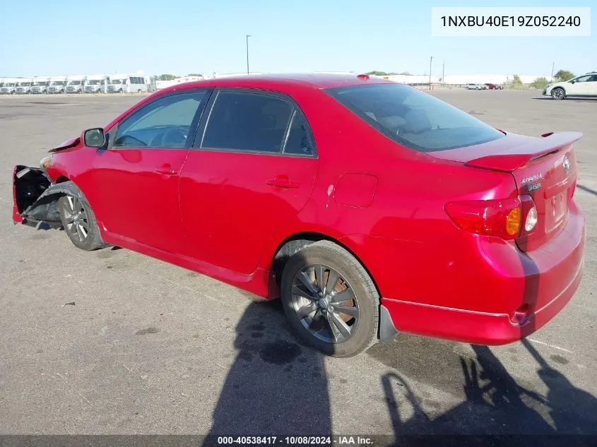 2009 Toyota Corolla S VIN: 1NXBU40E19Z052240 Lot: 40538417