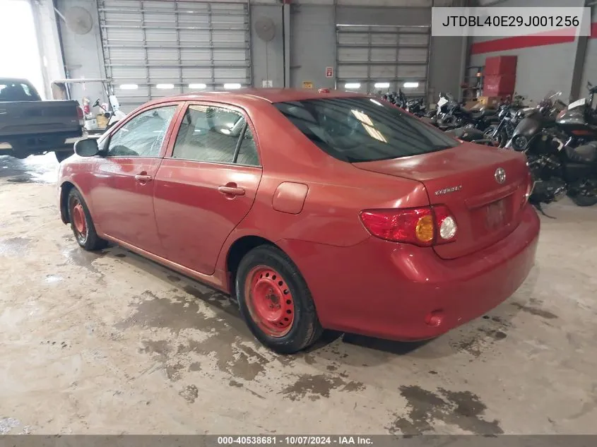 2009 Toyota Corolla Le VIN: JTDBL40E29J001256 Lot: 40538681