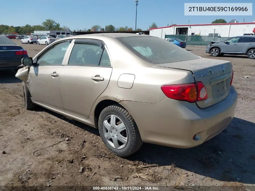 2009 Toyota Corolla Le VIN: 2T1BU40E59C169966 Lot: 40538743