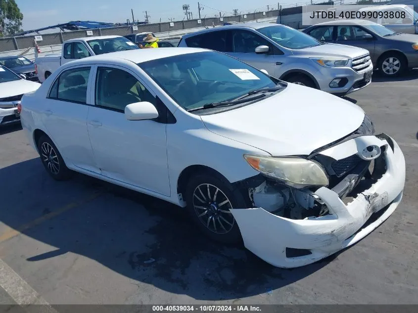 2009 Toyota Corolla Le VIN: JTDBL40E099093808 Lot: 40539034