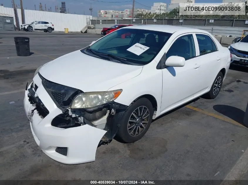 2009 Toyota Corolla Le VIN: JTDBL40E099093808 Lot: 40539034