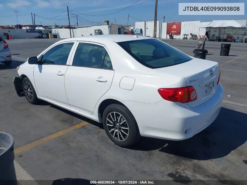 JTDBL40E099093808 2009 Toyota Corolla Le