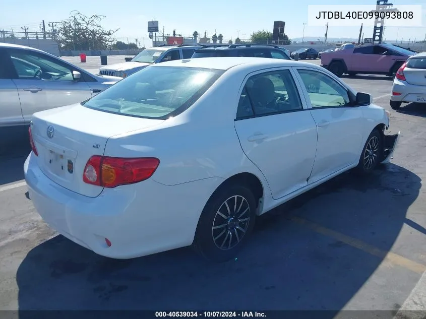 2009 Toyota Corolla Le VIN: JTDBL40E099093808 Lot: 40539034