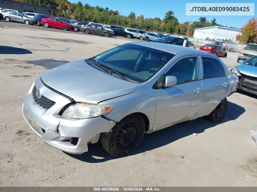 2009 Toyota Corolla Le VIN: JTDBL40E099083425 Lot: 40539266