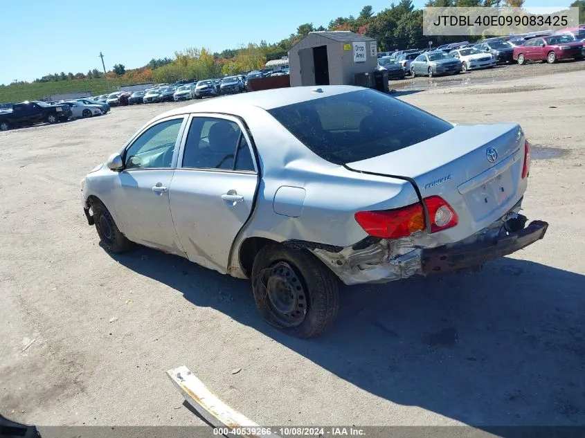 2009 Toyota Corolla Le VIN: JTDBL40E099083425 Lot: 40539266