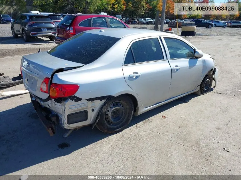 2009 Toyota Corolla Le VIN: JTDBL40E099083425 Lot: 40539266