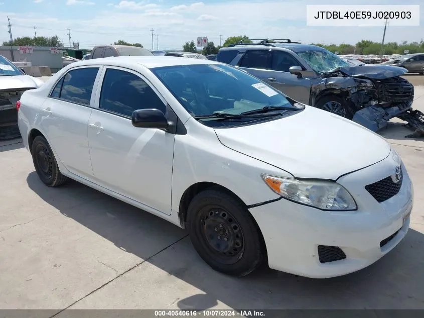 2009 Toyota Corolla VIN: JTDBL40E59J020903 Lot: 40540616