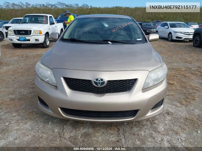 2009 Toyota Corolla S/Le/Xle VIN: 1NXBU40E79Z115177 Lot: 40540809