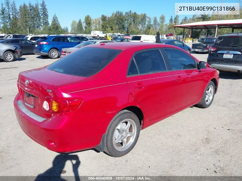 2009 Toyota Corolla Xle VIN: 2T1BU40E99C131866 Lot: 40540959