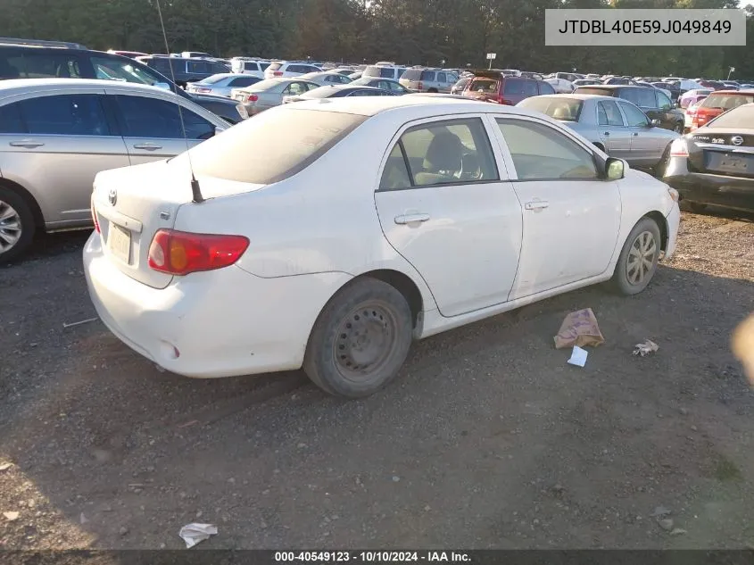 2009 Toyota Corolla Le/Xle VIN: JTDBL40E59J049849 Lot: 40549123