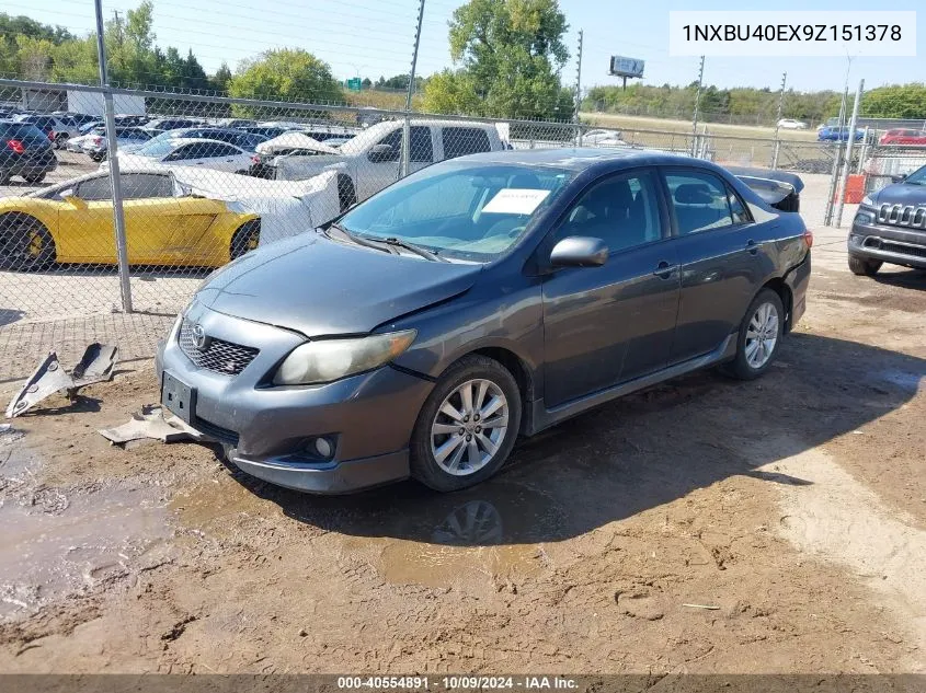 2009 Toyota Corolla S/Le/Xle VIN: 1NXBU40EX9Z151378 Lot: 40554891