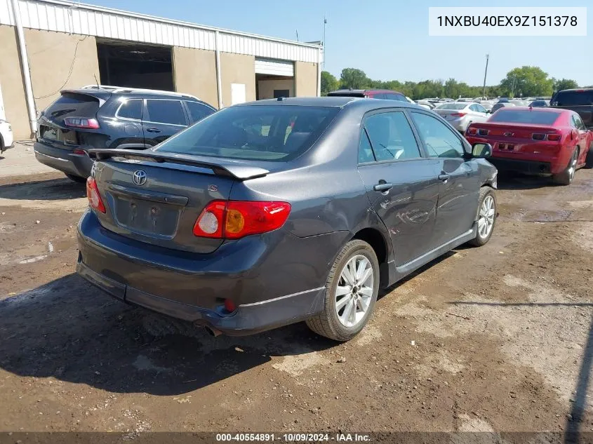 2009 Toyota Corolla S/Le/Xle VIN: 1NXBU40EX9Z151378 Lot: 40554891