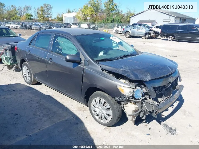 2009 Toyota Corolla Le VIN: JTDBL40E19J040310 Lot: 40556261