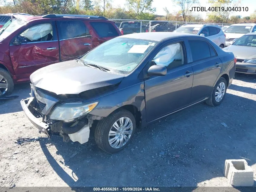 2009 Toyota Corolla Le VIN: JTDBL40E19J040310 Lot: 40556261